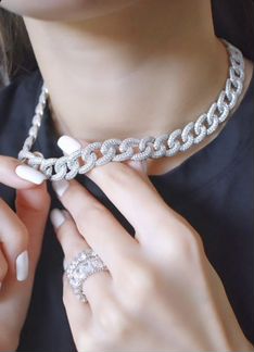 Колье серебро 925