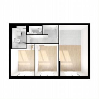 2-к квартира, 54.7 м², 2/24 эт.