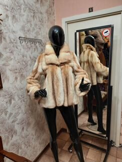 Норковая Шуба 48-50,Крестовка,дли 60см,без дефекта
