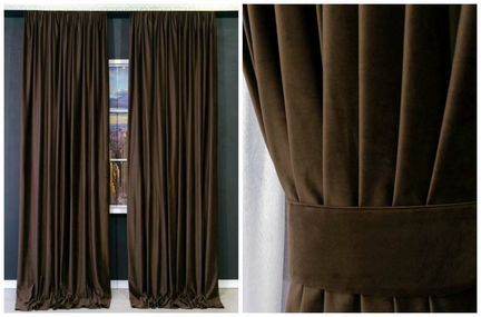 Шторы Бархатные Новые Комплект Портьеры