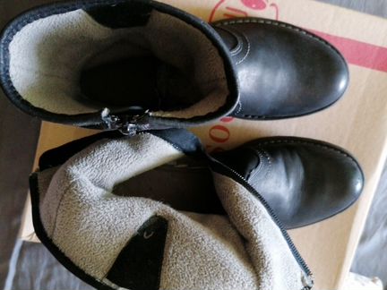 Сапоги осенние, чёрные, 34 размер