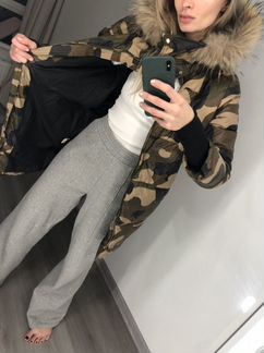 Пуховик камуфляжный