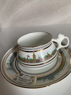 Чашка с блюдцем «Набережные Невы» и «Невские берег