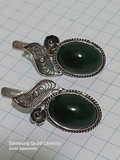 Серьги серебро 875