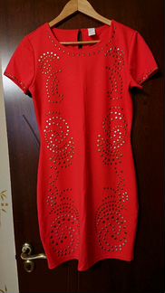 Платье 46 размер красное