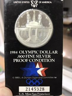 Доллар США, 1984, пруф, Олимпиада в Лос-Анджелесе