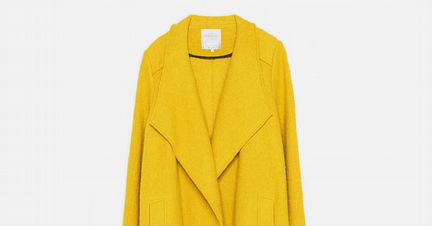 Пальто халат Zara горчичное