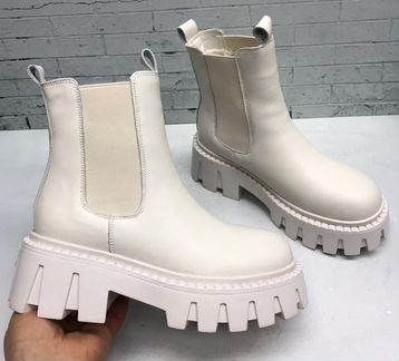 Зимние кожаные ботинки