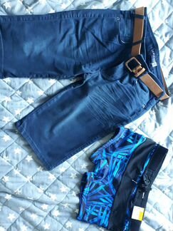 Новые джинсовые шорты и плавки 44