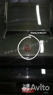 Эмблема Brabus карбон в накладку на капот в губу G