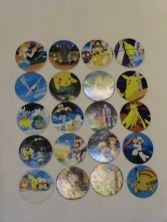Сотки капс Покемон Pokemon taps бумажные из 90-ых