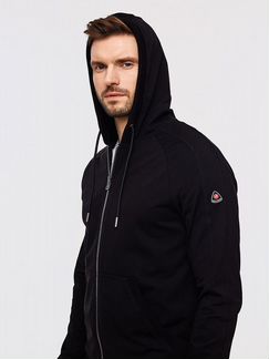 Мужские спортивные костюмы черные, капюшон (46-58)