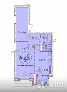 1-к квартира, 40.7 м², 17/17 эт.