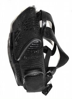 Кожаный рюкзак -DX- black new croco
