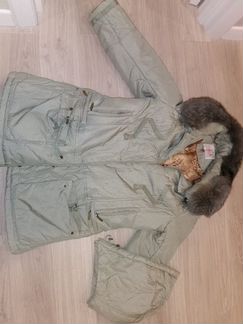 Зимняя куртка с натуральным мехом. Размер 52-54