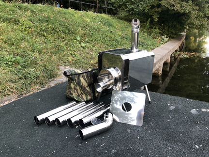 Печка туристическая с экраном