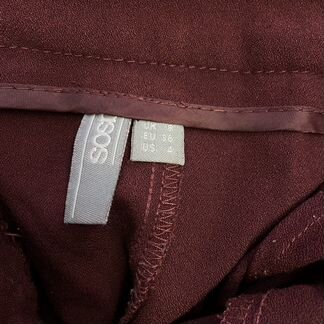 Брюки бордовые на поясе ASOS