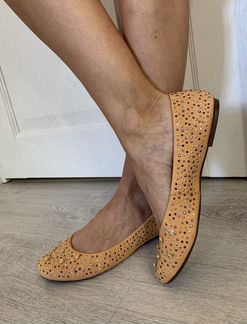 Балетки 38р бежевые Velvet