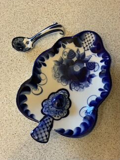 Икорница Гжель