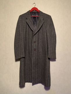 Винтажное шерстяное серое немецкое пальто