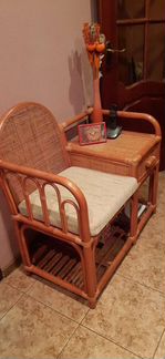 Банкетка из натурального ротанга