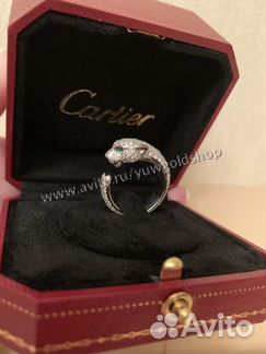 Золотое кольцо Пантера 750 пробы с брил. 2.62 ct