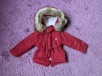 Утеплённая парка в цвете бордо