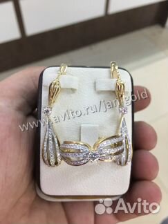 Золотой комплект с бриллиантами
