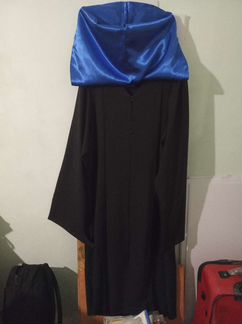 Мантия выпускника синяя на рост 170