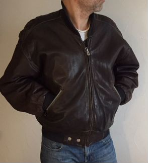 Кожаная зимняя куртка-пилот Post Card (Италия)