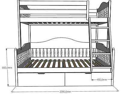 Двухъярусная кровать duo скания 2