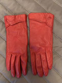 Красные кожаные Перчатки