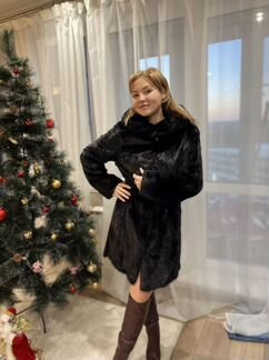 Шуба норковая с капюшоном 42-44