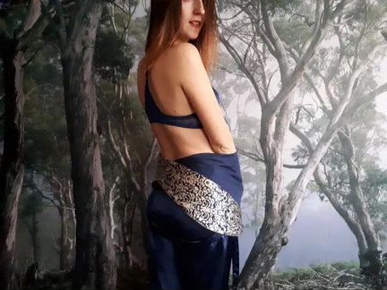 Синий комплект нижнего белья 75С 80С