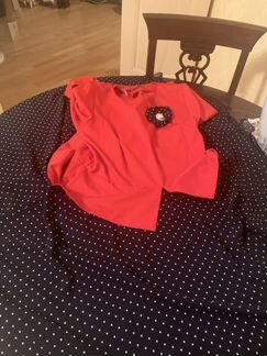 Платье в горох - шифон, верх баска