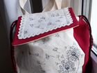 Женская сумка рюкзак текстиль ручная работа
