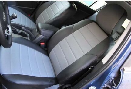 Чехлы для сидений Киа Спортаж 4. Чёрно-серые