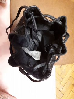 Сумка-мешочек чёрная Accessories из пу