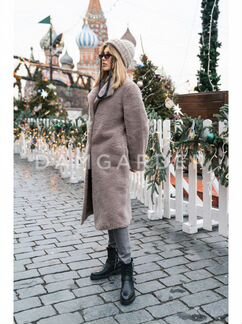 Шуба новая из эко меха цвет капучино