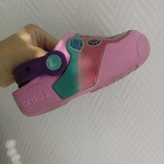 Crocs кроксы детские мигающие р. C8