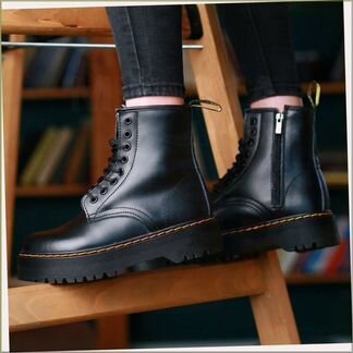Dr.Martens с мехом зимние ботинки