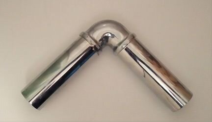 Отводное колено латунное, покрытое хромом