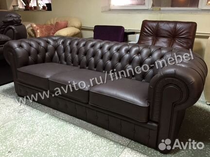 Кожаный диван Честер
