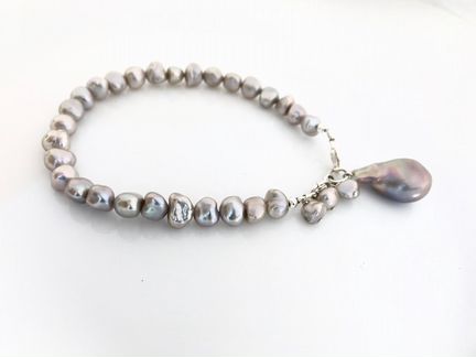 Жемчуг натуральный браслет 