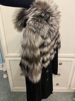 Дубленка натуральная с чернобуркой, размер 42-44 В