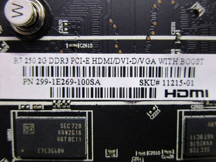 Видеокарта 2Gb Sapphire radeon R7 250 with Boost