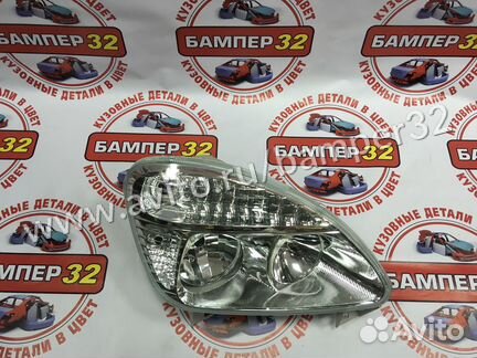 Фара газ Газель 3302,2217,33104 н/о, пластик, Хром