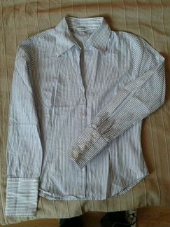 Белые голубые рубашки и блузки 42-44