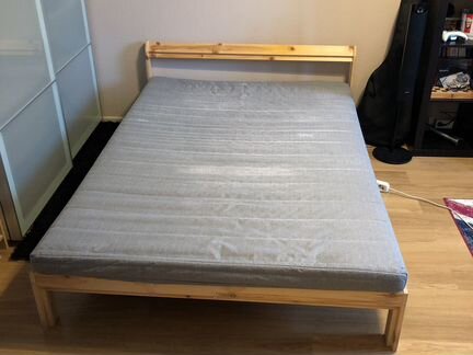 Кровать IKEA нейден+рейки+матрас