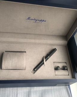 Набор Montegrappa запонки + ручка роллер